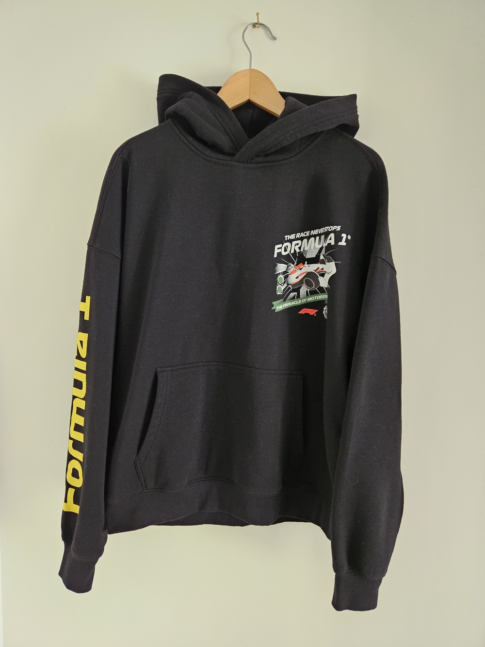 Formula 1 Hoodie Mens Large Racing F1 Black Motorsports Sweatshirt